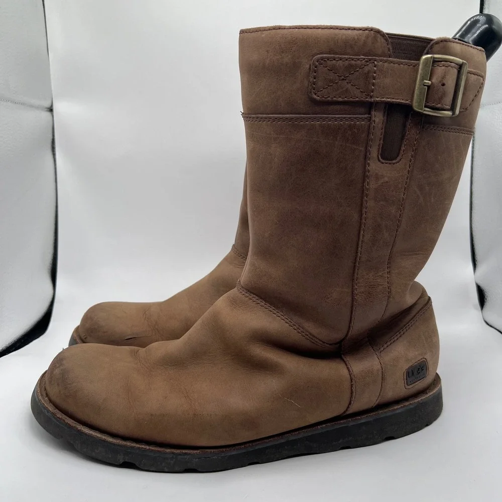 UGG Australia Mens Butte Brown Leather Britton Engineer Boots eu 44 11 5610